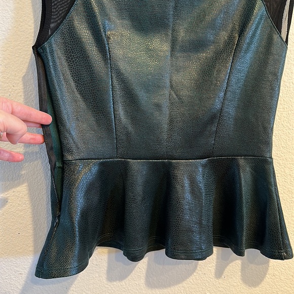 GUESS Python Peplum & Mesh Top - Small - Picture 8 of 11